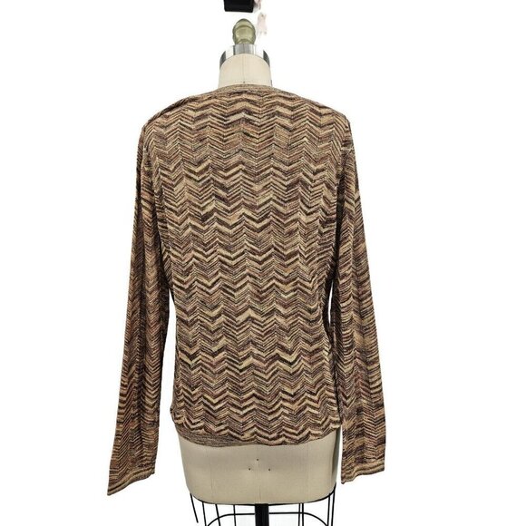 NWOT Missoni for Target Cardigan Womens L Metallic Brown Space Dye - Picture 3 of 5